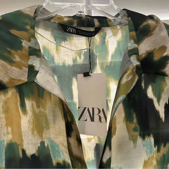 Zara V-Neck Tunic blouse long sleeve NWT - Picture 5 of 8